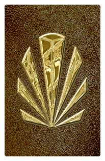 DF35T 602 GD SH BR Gold Sunburst Shimmer Brown Background